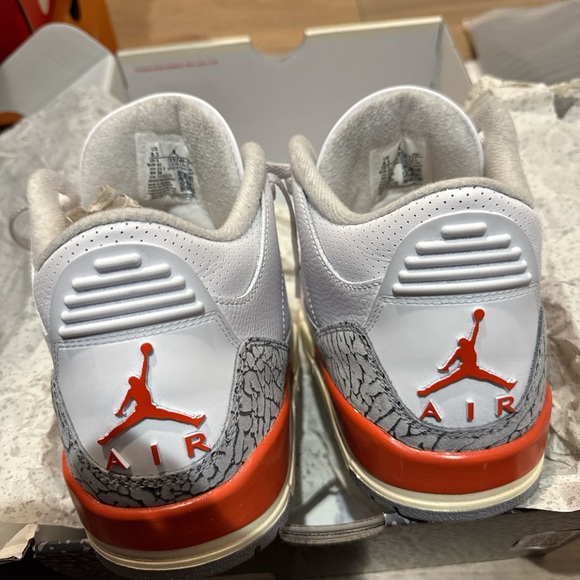 Jordan White and Orange Athletic Shoes with Signature Design main image 3